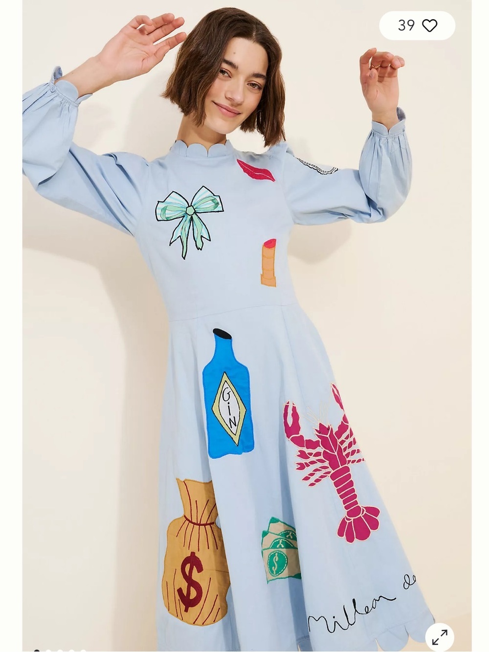 Stella Nova Handcrafted Circus Midi Dress, size small